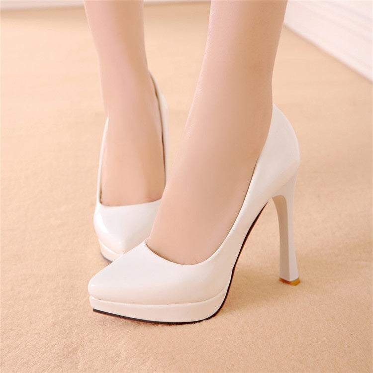 Woman Pointed Toe High Heels Pumps