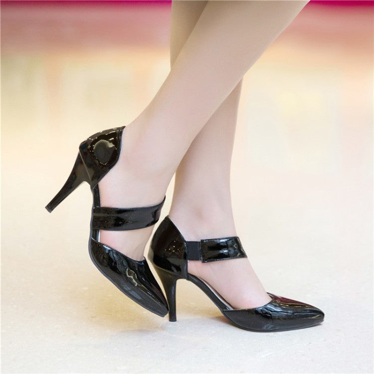 Women Pointed Toe Shallow Hollow Out High Heel Stiletto Sandals