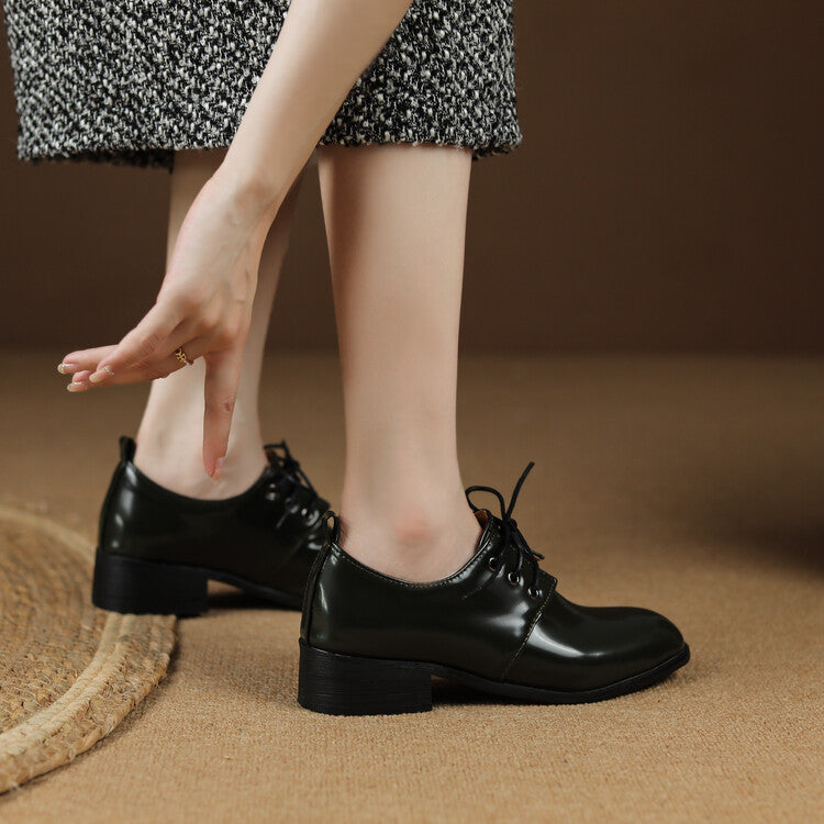 Women Lace Up Oxford Shoes