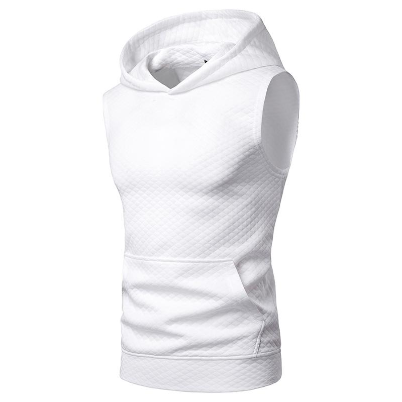 Men's Hooded Argyle Pullover Short Sleeves Hip-Hop Sports T-shirt