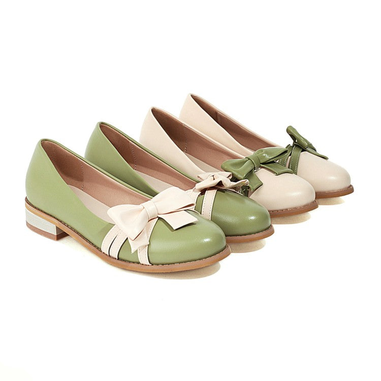 Woman Bow Tie Flats Mary Jane Shoes
