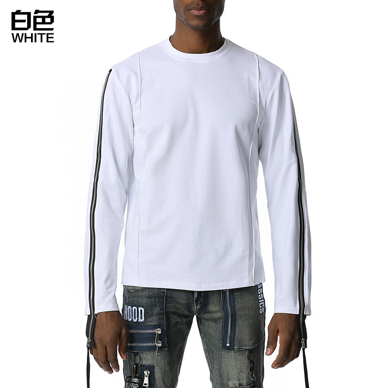 Men's Round Neck Long Hip-Hop Casual Fashion Sweater