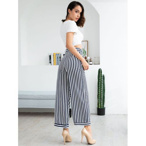 High Waist Wide-leg Straight Loose Plus Size Casual Pants