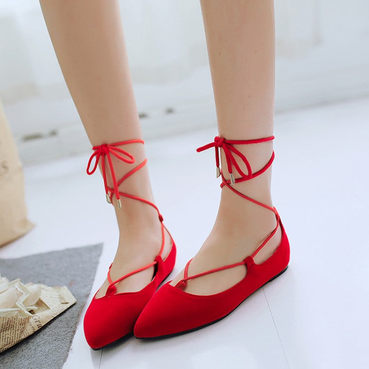 Woman Strappy Low Heel Pumps
