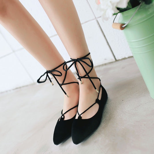 Woman Strappy Low Heel Pumps