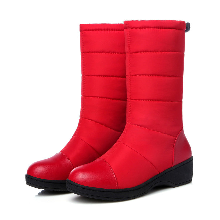 Woman Heels Waterproof Winter Down Snow Boots