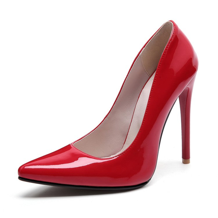 Woman Patent Leather High Heels Stiletto Pumps