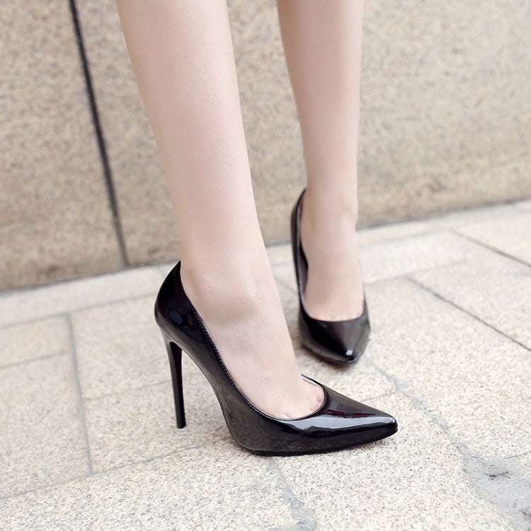 Woman Patent Leather High Heels Stiletto Pumps
