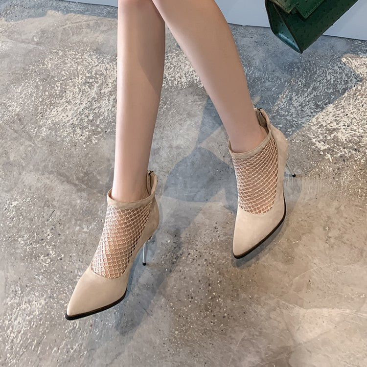 Woman Pointed Toe Hollow Out High Heel Shoes