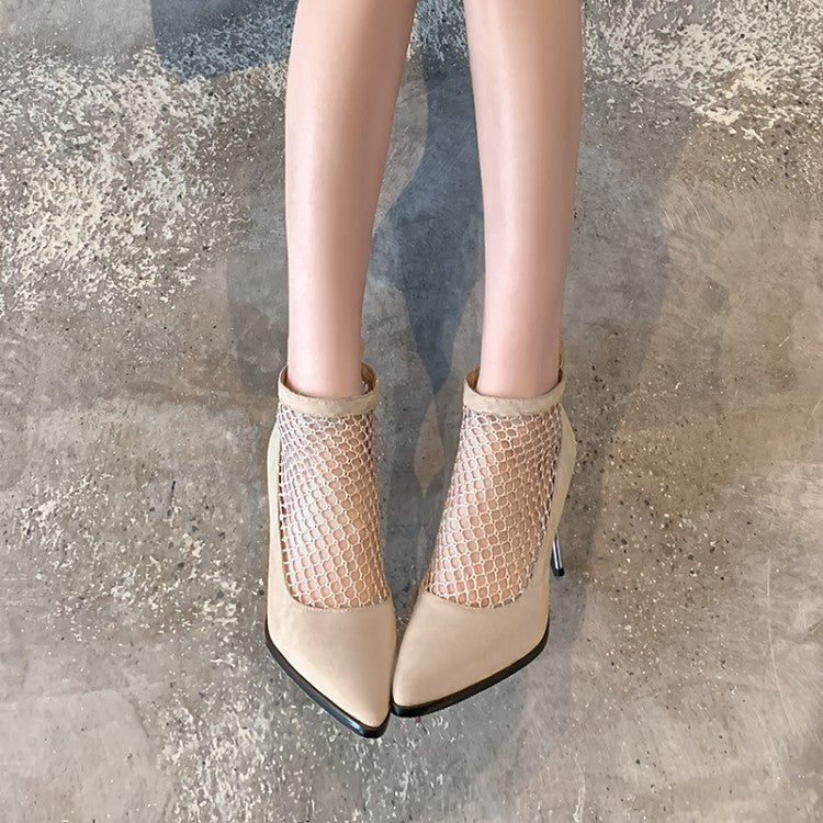 Woman Pointed Toe Hollow Out High Heel Shoes