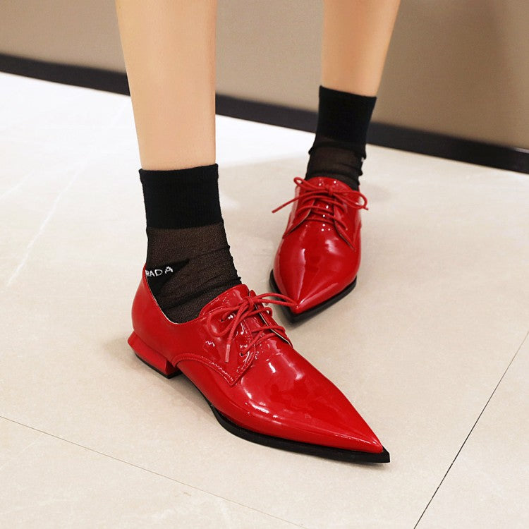 Woman Pointed Toe Low Heels Shoes