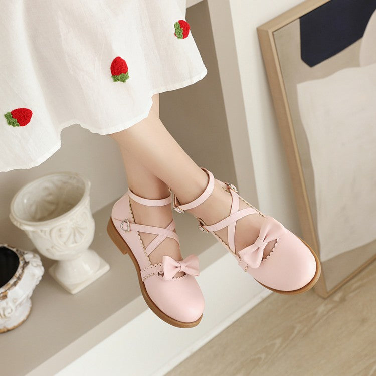 Woman Flats Shoes with Bowtie
