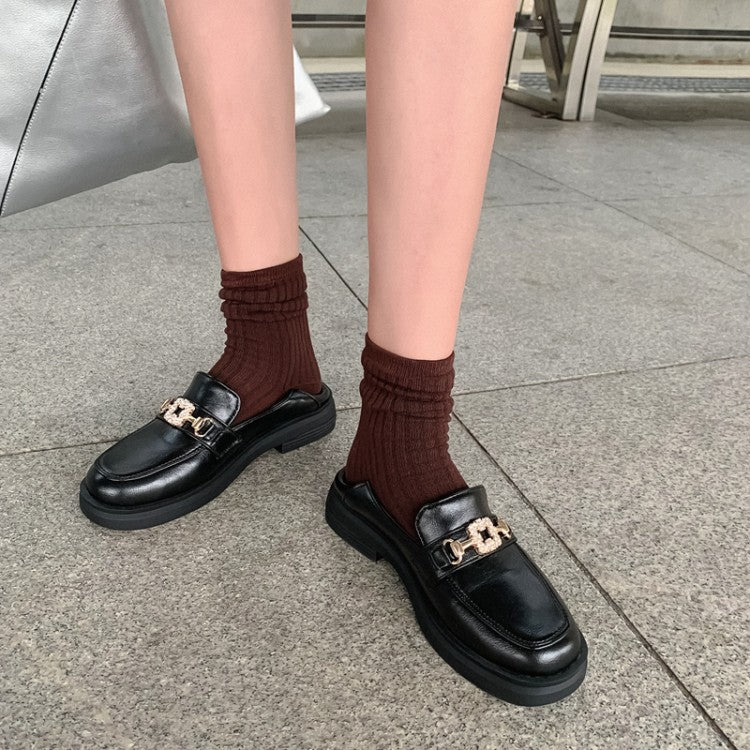Women Shallow Rhinestone Slip on Platform Flats Shoes