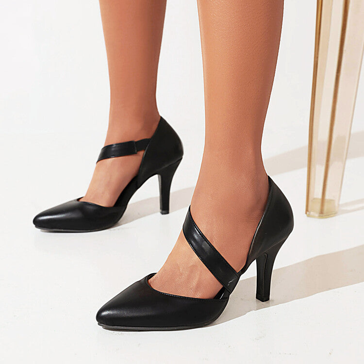 Woman Pointed Toe Stiletto High Heel Sandals