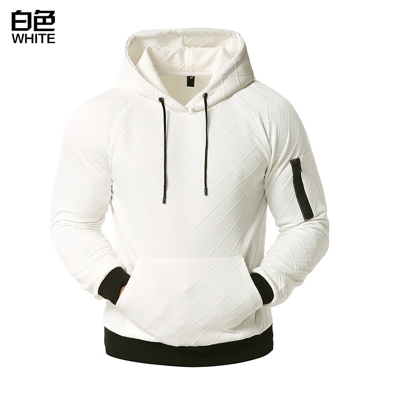 Men's Hollow Out Cotton Sports Casual Hooded Sweater Blazer Hoodies