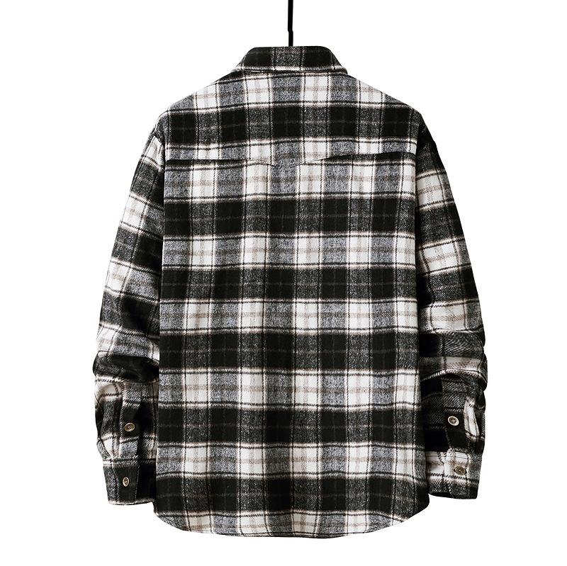 Men's Flannel Grid Style Coat Shirts