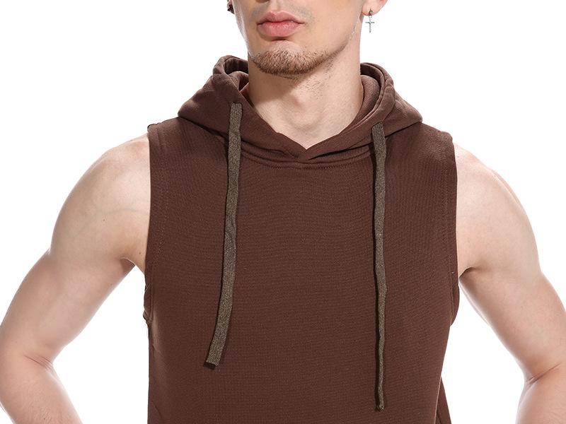 Men's Pullover Hooded Pocket Vest Vest