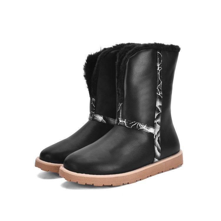 Women's Fur Inside Flats Snow Boots