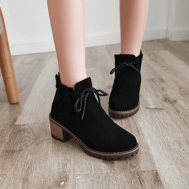 Women's Chunky Heeled Ankle Boots