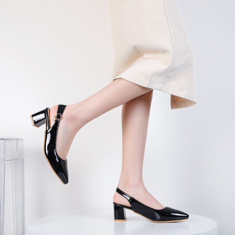 Woman Mid Heels Slingbacks Sandals
