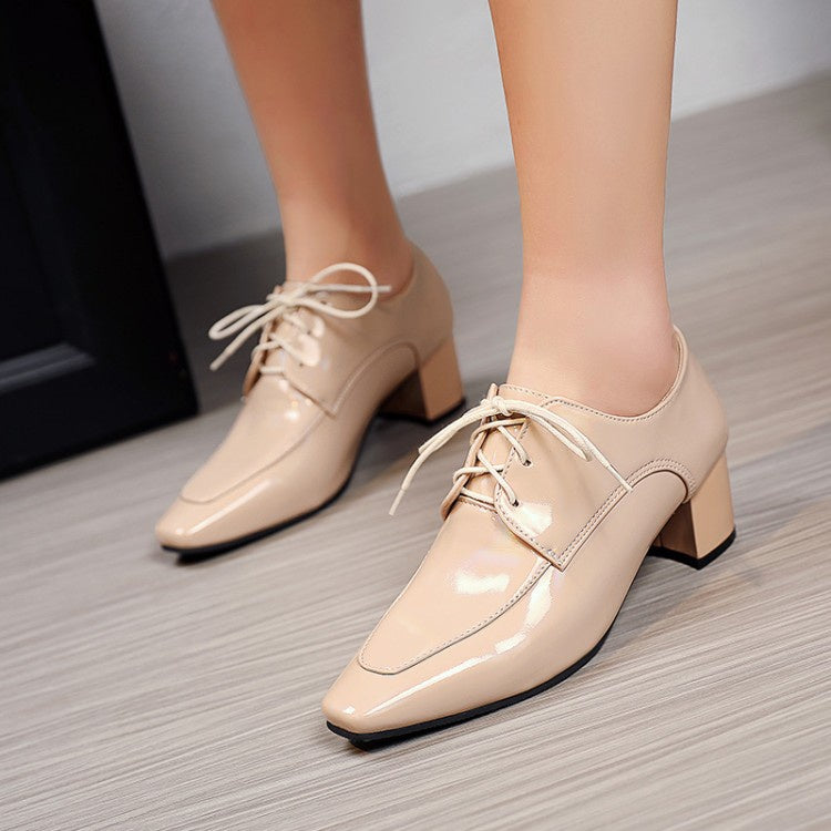 Women Patent Leather High Heel Shoes