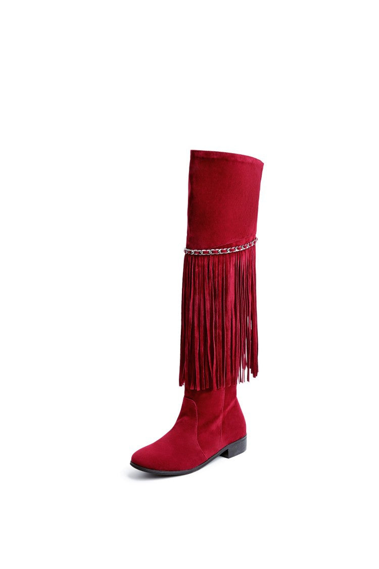Woman Tassel Over the Knee Boots
