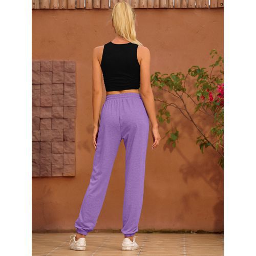 ins Fashion High Waist Casual Sports Drawstring Ankle-tied Long Women Casual Pants