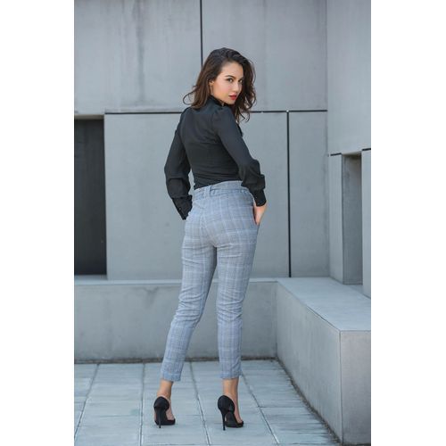 High Waist All-matched Casual Pencil with Belt Women Pant