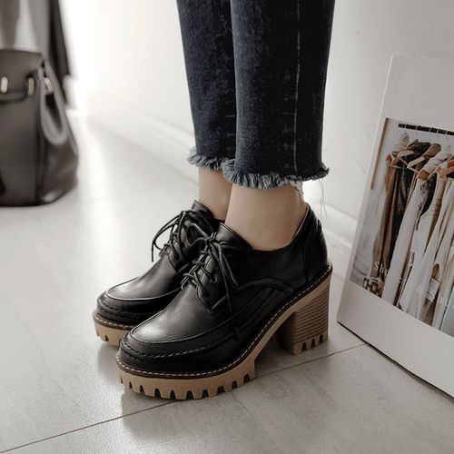 Women Lace Up High Heels Shoes