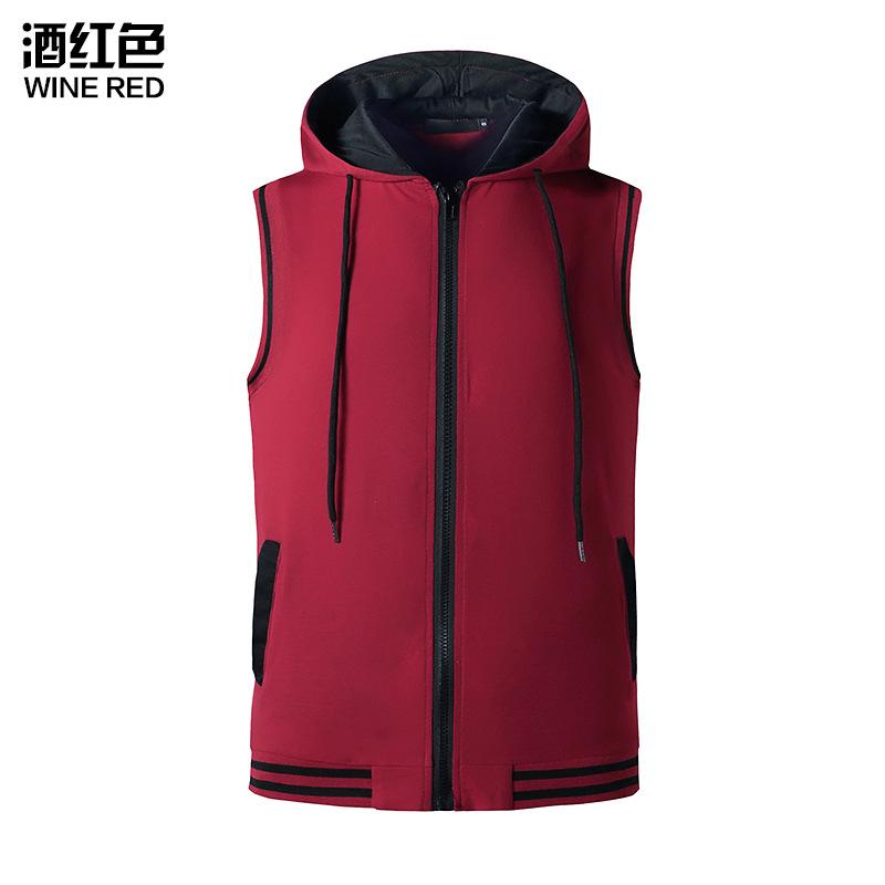 Men's Workout Hooded Vest Workout Fitness Muscle Sleeveless Workout T-shirt