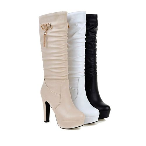 Women Tassel High Heel Tall Boots