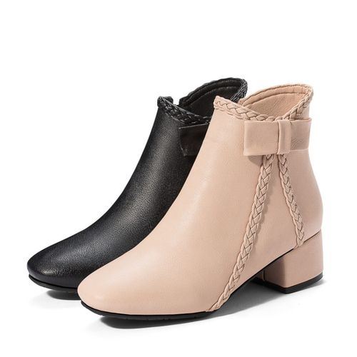 Women Knot High Heel Ankle Boots