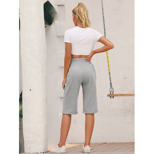 High Waist Fashion Hollow Out Band Straight Casual Mid Women Casual Pants