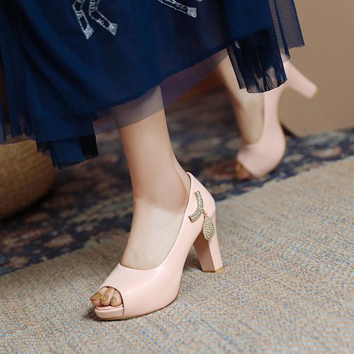 Women's Peep Toe High Heels Sandals