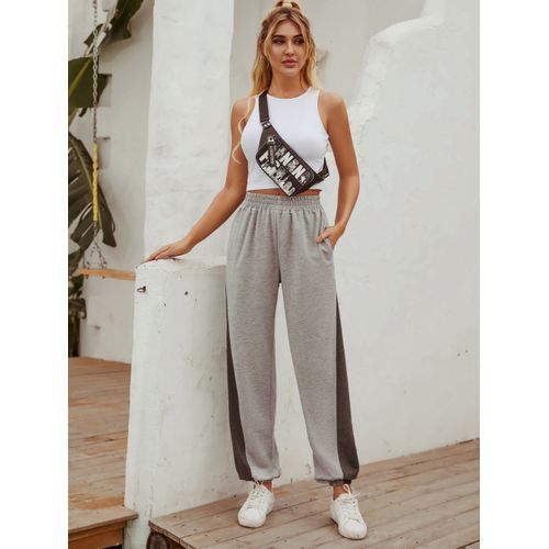 High Waist Elasticity Casual Sports Ankle-tied Long Women Casual Pants